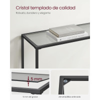 Produktbild för Console Table Black 101x20x80cm