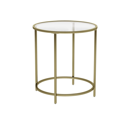 VASAGLE Side Table Gold 50x50x55cm