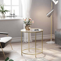 Produktbild för Side Table Gold 50x50x55cm