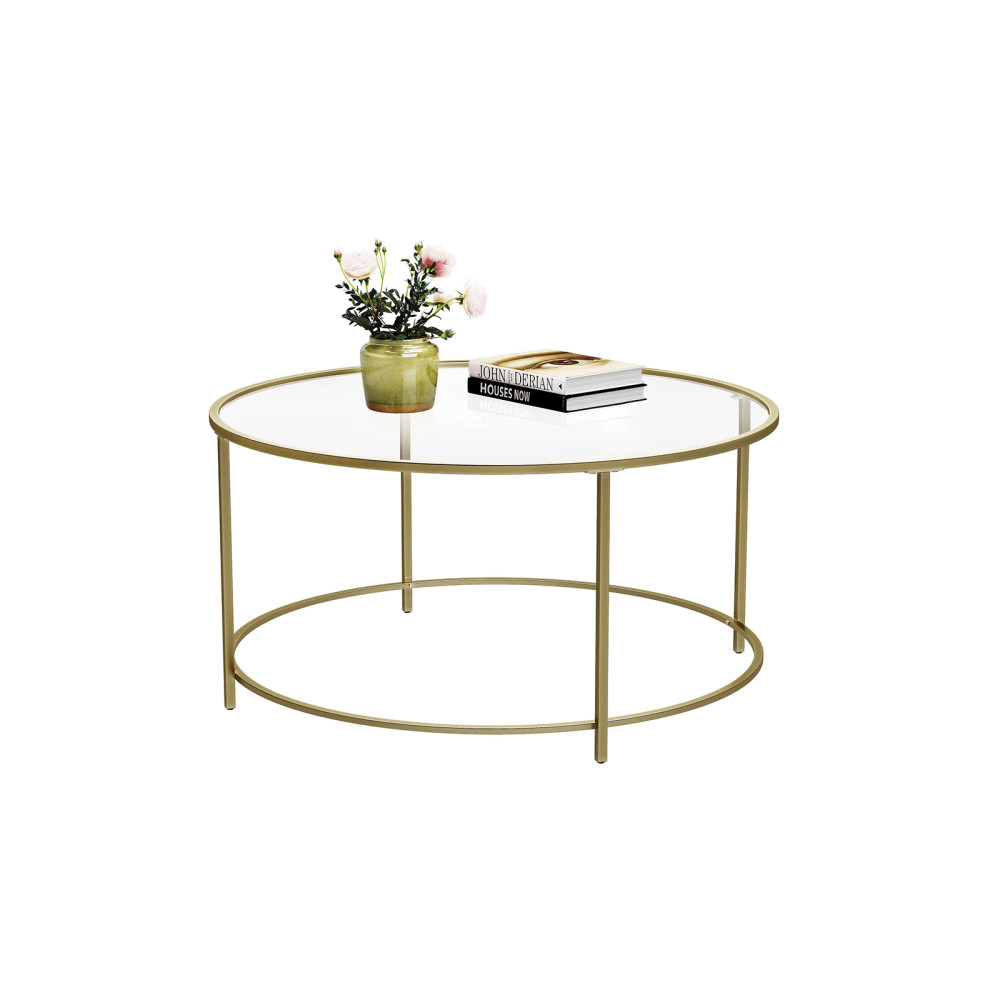 Produktbild för Coffee Table Gold 84x84x46cm
