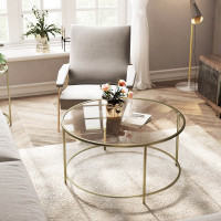 Produktbild för Coffee Table Gold 84x84x46cm