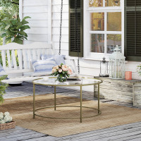 Produktbild för Coffee Table Gold 84x84x46cm