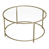 Produktbild för Coffee Table Gold 84x84x46cm