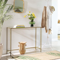 Produktbild för Console Table Gold 100x35x80cm