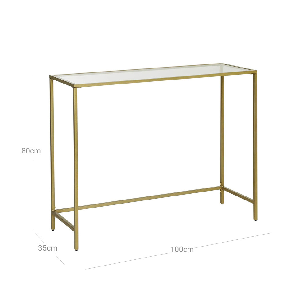 Produktbild för Console Table Gold 100x35x80cm