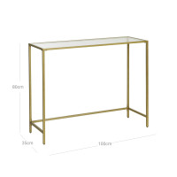 Produktbild för Console Table Gold 100x35x80cm