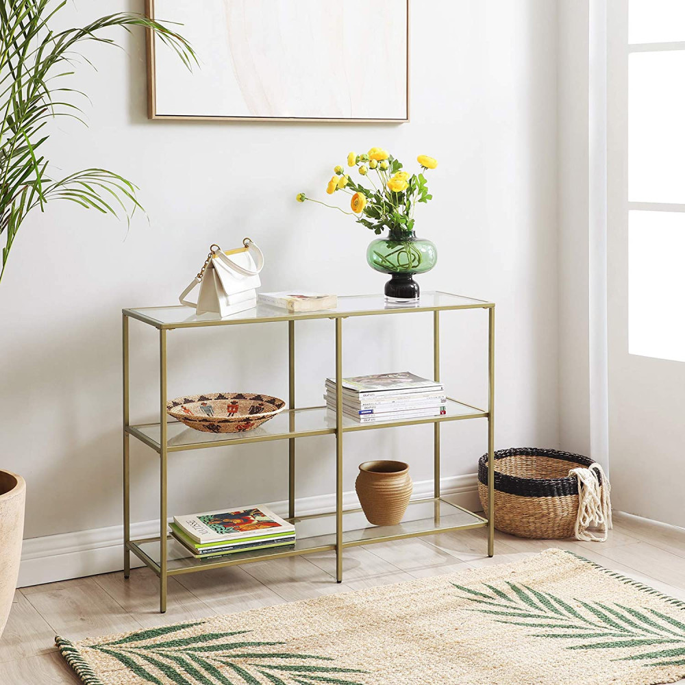 Produktbild för Storage Rack Gold 100x30x73cm