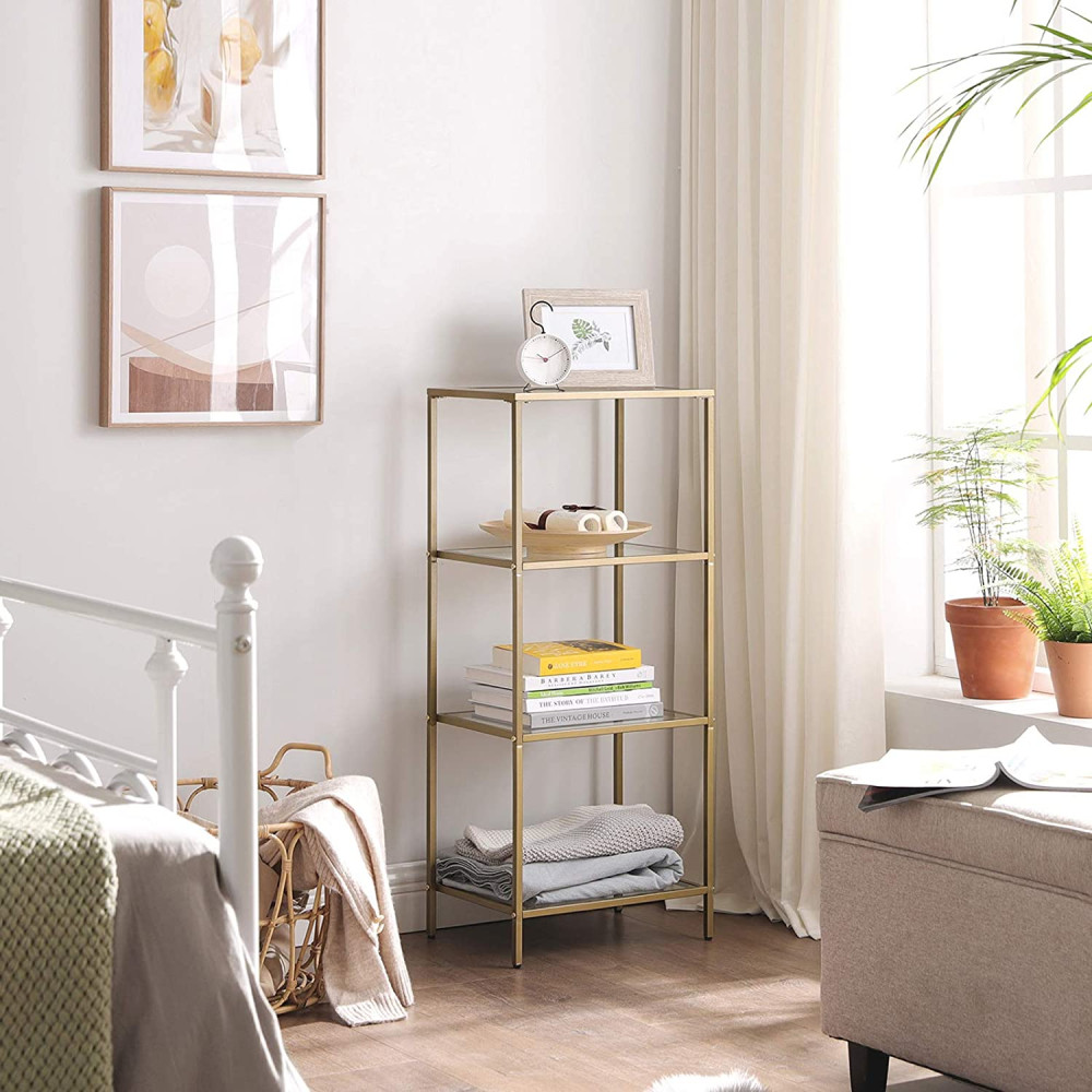 Produktbild för Storage Rack Gold 40x30x95cm