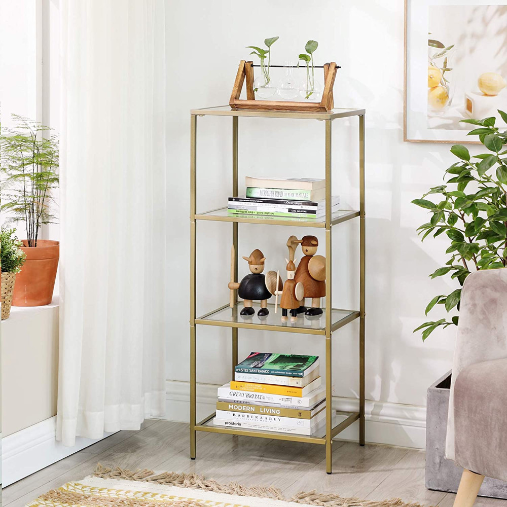 Produktbild för Storage Rack Gold 40x30x95cm