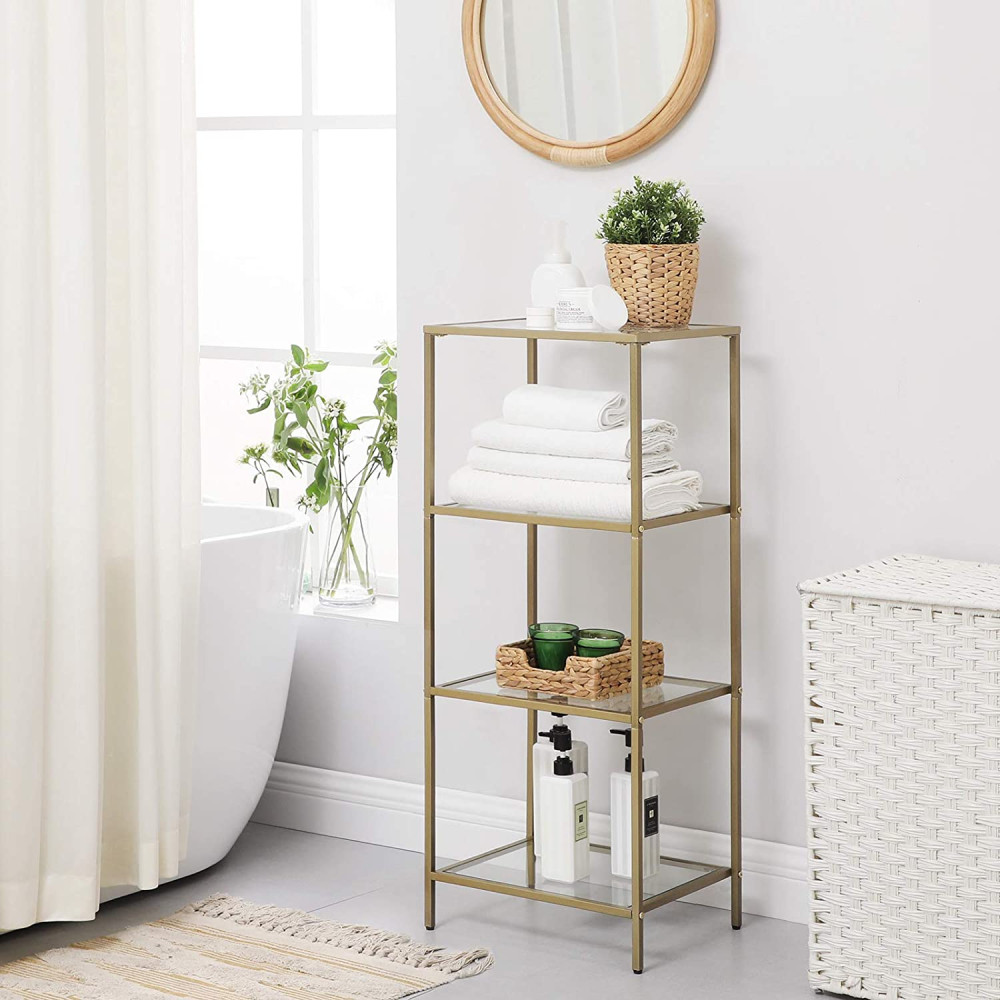Produktbild för Storage Rack Gold 40x30x95cm