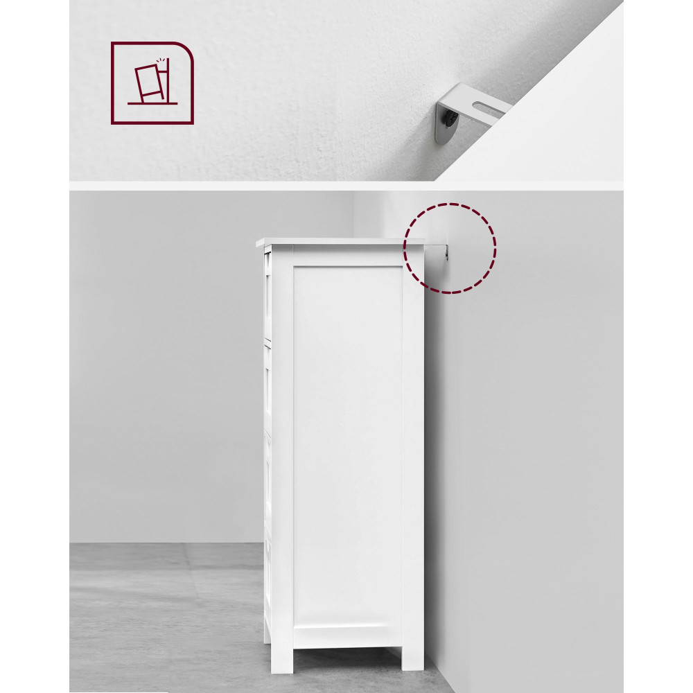 Produktbild för Floor Cabinet White 30x30x82cm