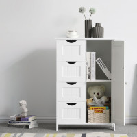 Produktbild för Floor Cabinet White 55x30x81cm