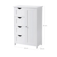 Produktbild för Floor Cabinet White 55x30x81cm