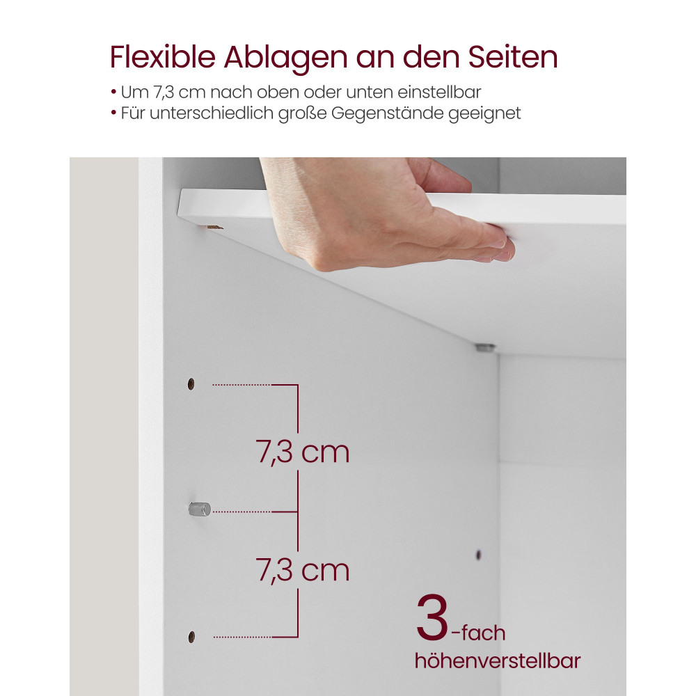 Produktbild för Shoe Bench White 79x30x48cm