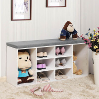 Produktbild för Shoe Bench White 104x30x48cm