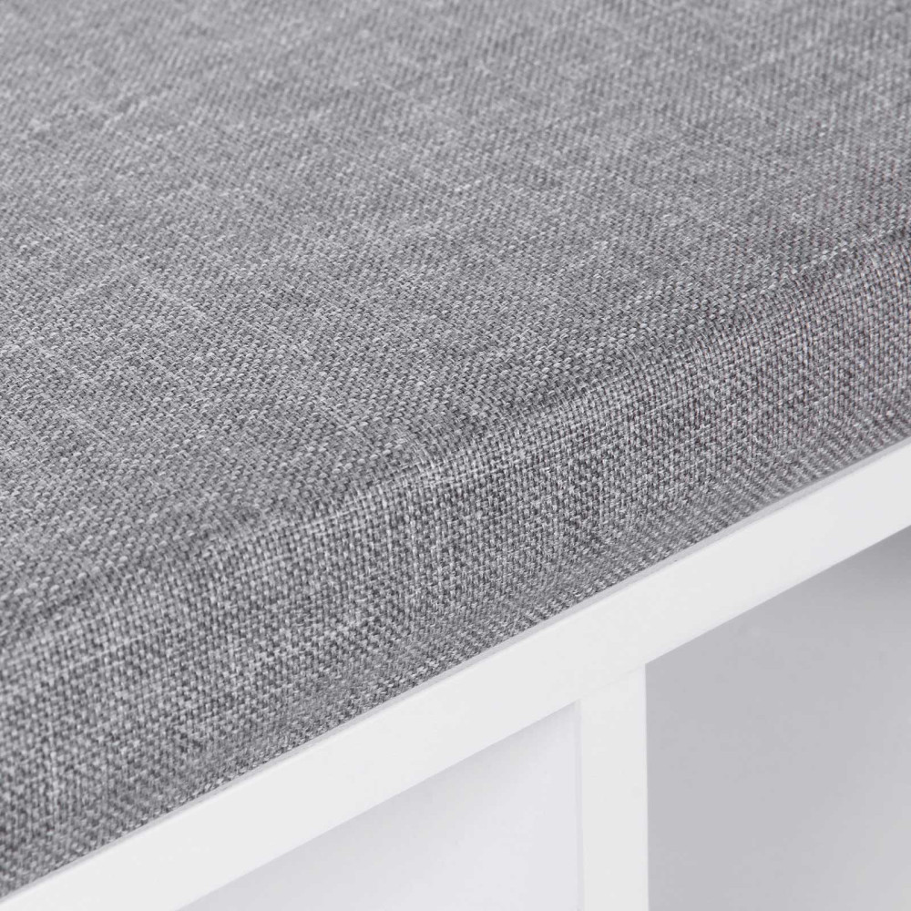 Produktbild för Shoe Bench White 104x30x48cm