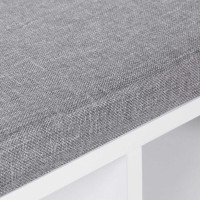 Produktbild för Shoe Bench White 104x30x48cm