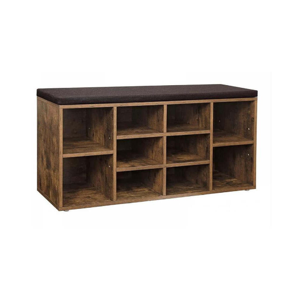 Produktbild för Shoe Bench White 104x30x48cm