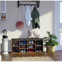 Produktbild för Shoe Bench White 104x30x48cm