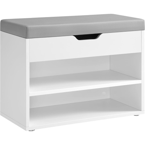 VASAGLE Shoe Bench White 60x30x44cm