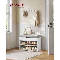Produktbild för Shoe Bench White 60x30x44cm