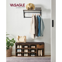 Produktbild för Shoe Bench Yellowish Brown 104x31x48cm