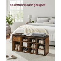 Produktbild för Shoe Bench Yellowish Brown 104x31x48cm