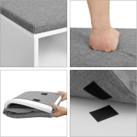 Produktbild för Shoe Bench White, Grey 104x31x48cm