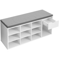 Produktbild för Shoe Bench White, Grey 104x31x48cm
