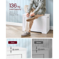 Produktbild för Shoe Bench White 76x40x48cm