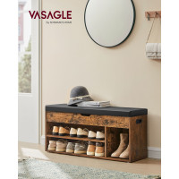 Produktbild för Shoe Bench Yellowish Brown 100x30x44cm