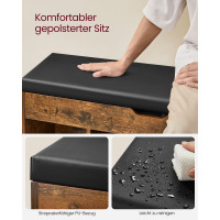 Produktbild för Shoe Bench Yellowish Brown 100x30x44cm