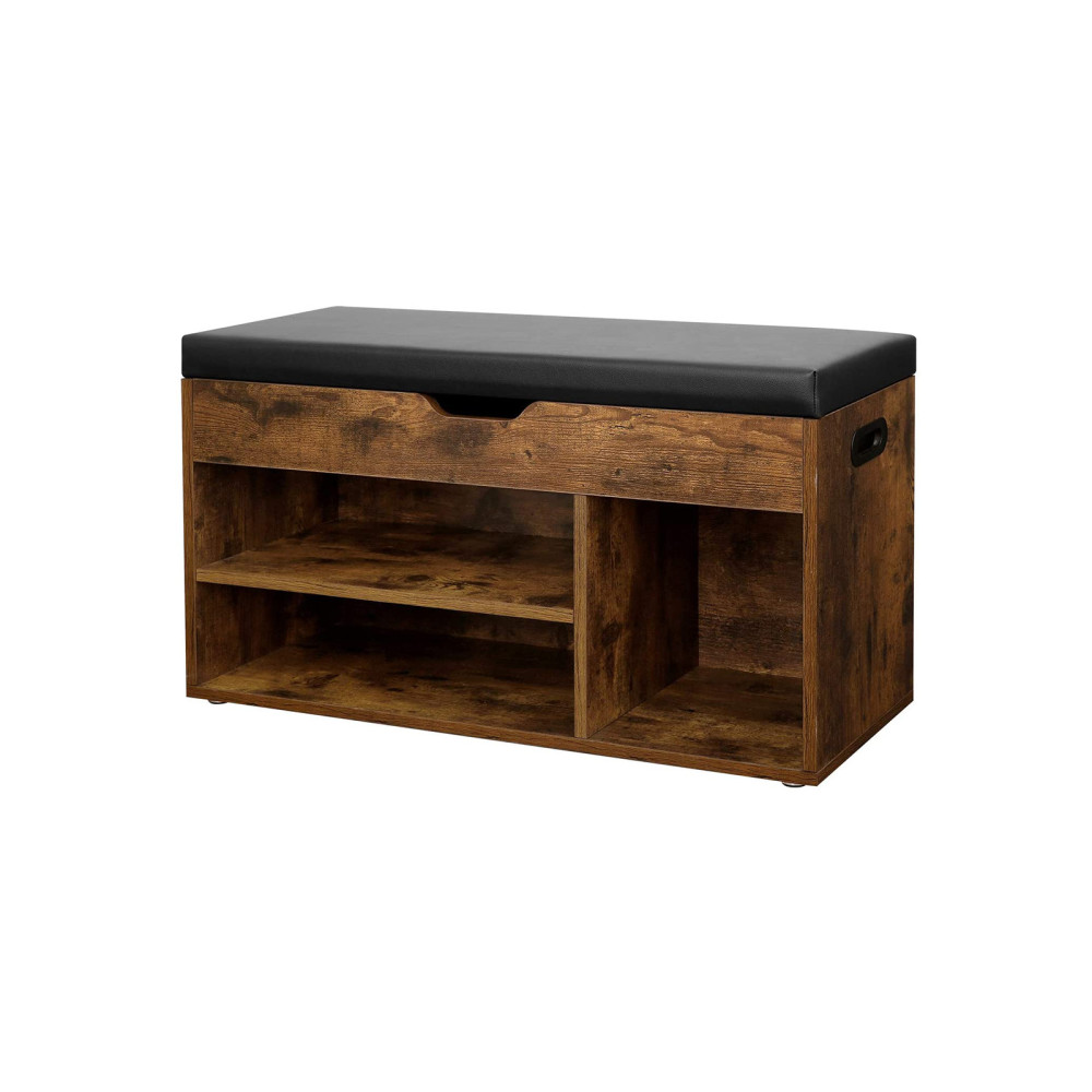 Produktbild för Shoe Bench X: Antique, Black Mat 80x44x30cm