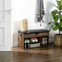 Produktbild för Shoe Bench X: Antique, Black Mat 80x44x30cm