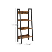 Produktbild för Ladder Shelves X: Antique, Black  56x34x138cm