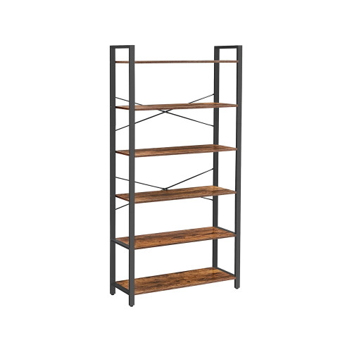 VASAGLE Ladder Shelf Black, Retro Color 80x30x184cm