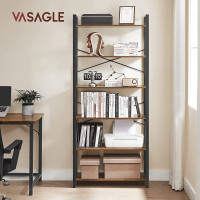 Produktbild för Ladder Shelf Black, Retro Color 80x30x184cm