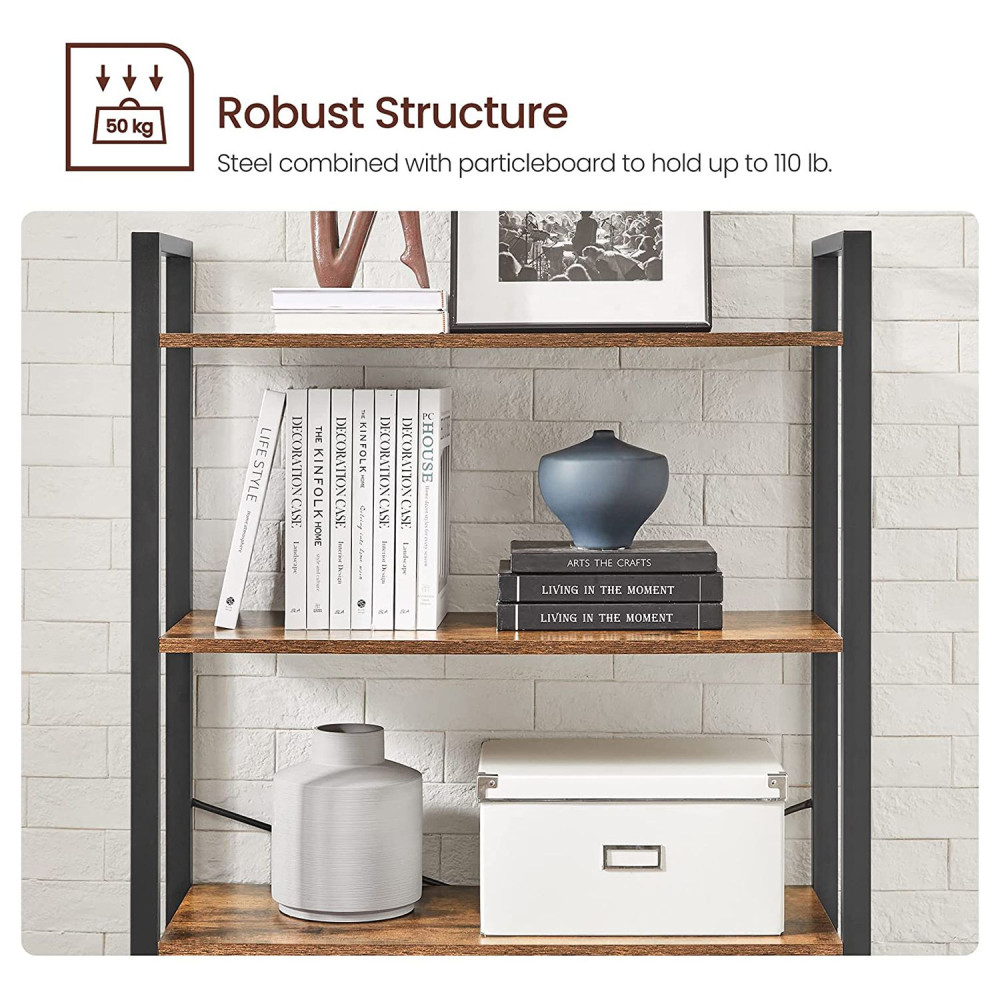 Produktbild för Ladder Shelf Black, Retro Color 80x30x184cm