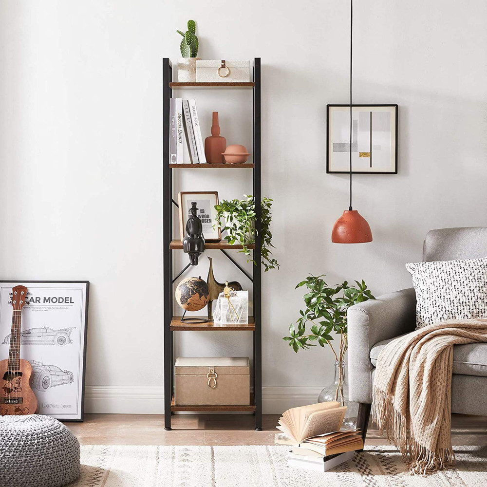 Produktbild för Bookcase Black, Retro Color 40x30x154cm
