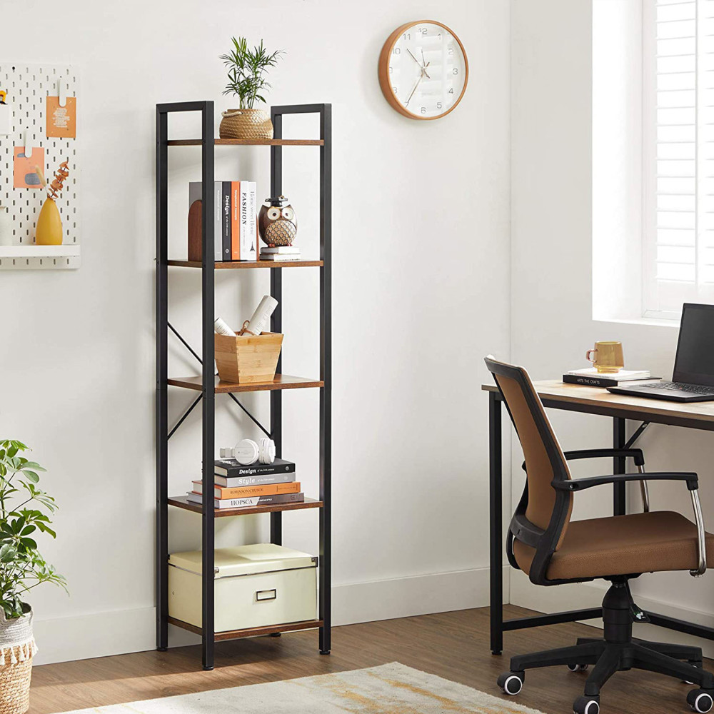 Produktbild för Bookcase Black, Retro Color 40x30x154cm
