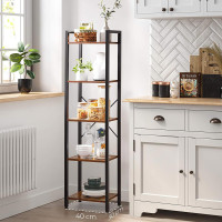 Produktbild för Bookcase Black, Retro Color 40x30x154cm