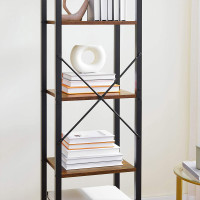 Produktbild för Bookcase Black, Retro Color 40x30x154cm
