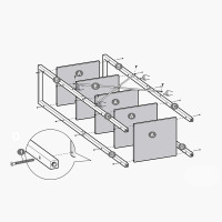 Produktbild för Bookcase Black, Retro Color 40x30x154cm