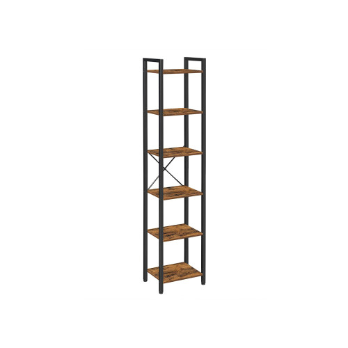 VASAGLE Bookcase Black, Retro Color 40x30x188cm