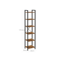 Produktbild för Bookcase Black, Retro Color 40x30x188cm