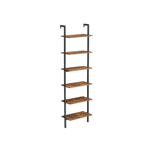 VASAGLE Ladder Shelf Black, Antique Color 205x60x30cm