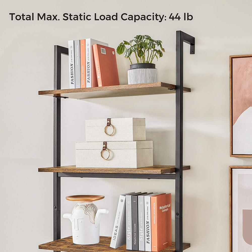 Produktbild för Ladder Shelf Black, Antique Color 205x60x30cm