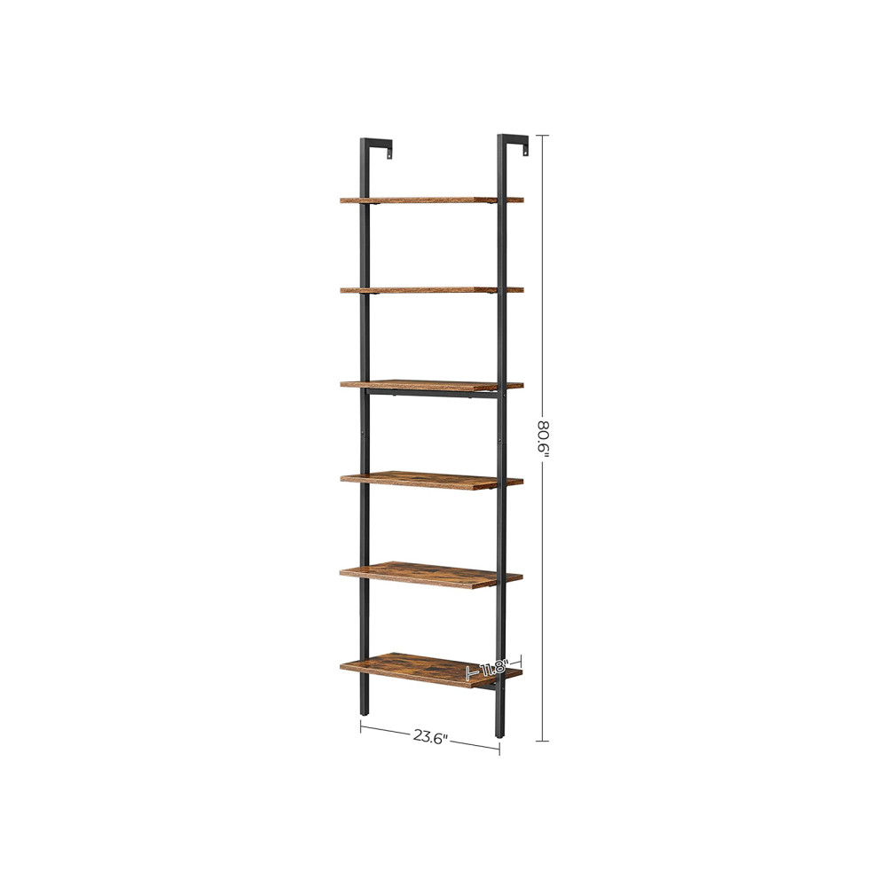 Produktbild för Ladder Shelf Black, Antique Color 205x60x30cm