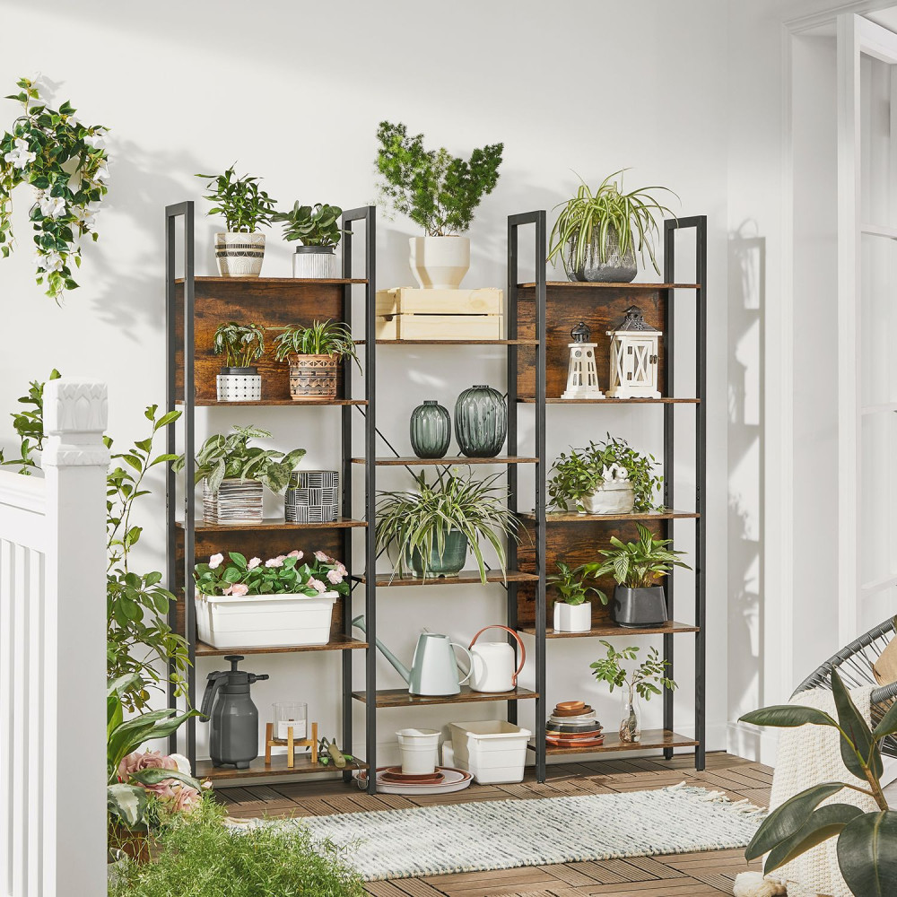 Produktbild för Ladder Shelf Black, Retro Color 158x24x166cm