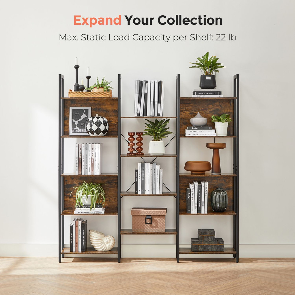 Produktbild för Ladder Shelf Black, Retro Color 158x24x166cm